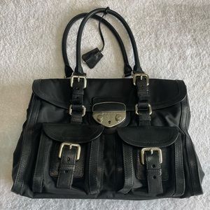 Beautiful Authentic black nylon satchel Prada bag!